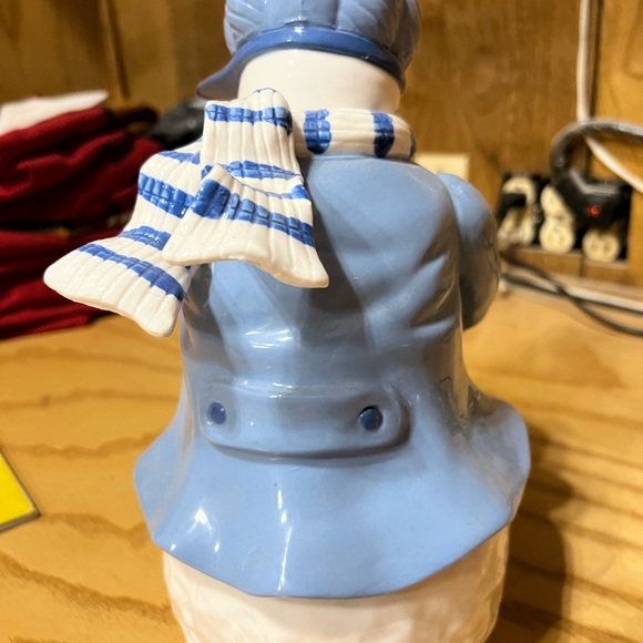 Snowman, holding Christmas tree - Picture 3 of 5